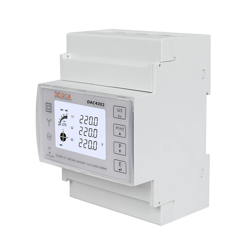 Dac4302 DIN Rail AC Three Phase 2t Electric Energy Meter