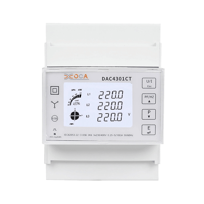 Dac4301CT DIN Rail AC Three Phase na may Transformer Energy Meter