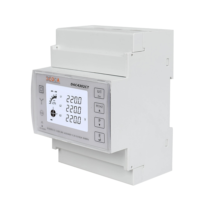 Dac4302CT DIN Rail AC Three Phase Modbus Smart Energy Meter Multimeter