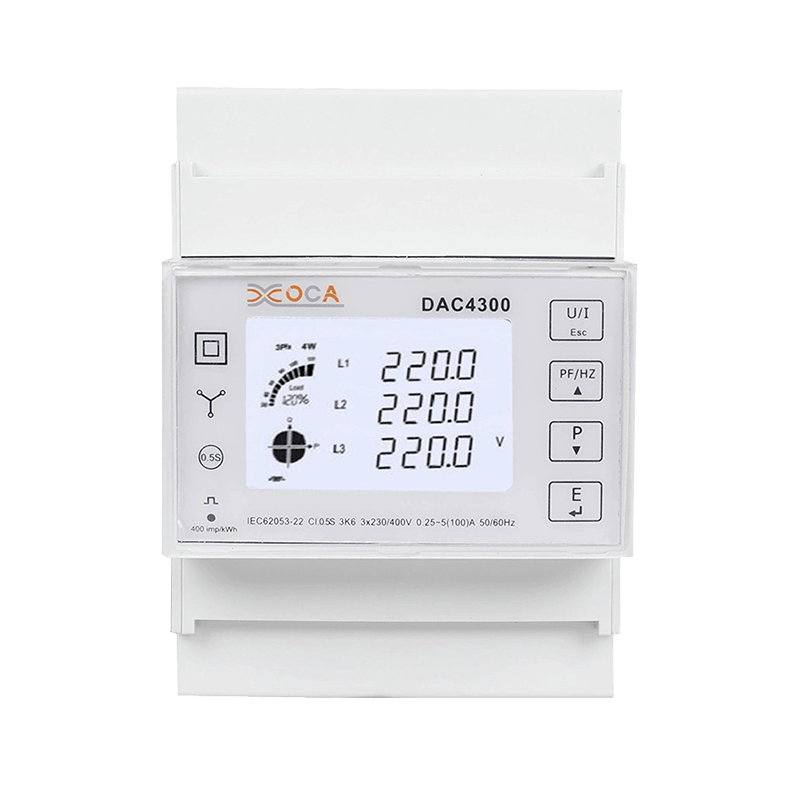 Dac4300 DIN Rail Three Phase na may Transformer Energy Meter