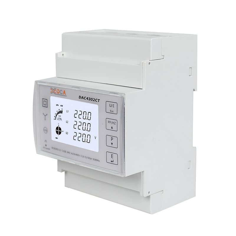 DAC7300C DIN Rail Three Phase Modbus AC Relay Electric Power Meter