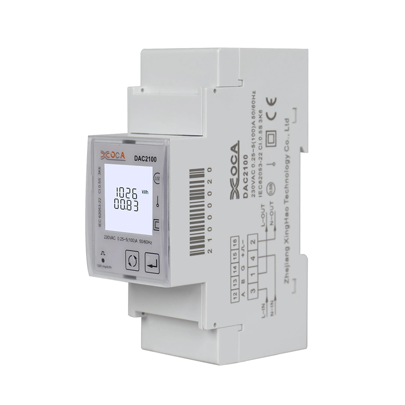 Dac2100 DIN Rail Single Phase Modbus Smart Electric Energy Meter