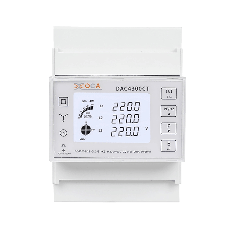 Dac4300CT DIN Rail Smart Electricity Energy Meter Multimeter