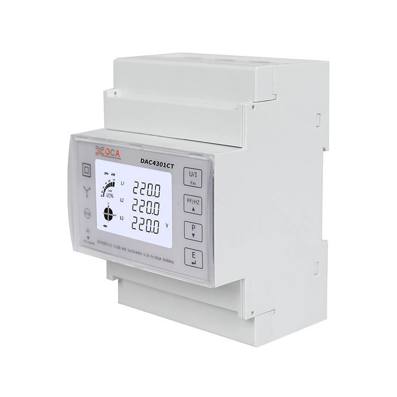 Dac4301CT DIN Rail Modbus Three Phase Smart Electrical Energy Meter