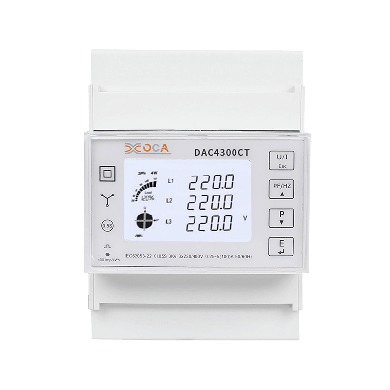 DAC7300C-CT DIN Rail Three Phase Modbus Smart Remote Electric Energy Meter