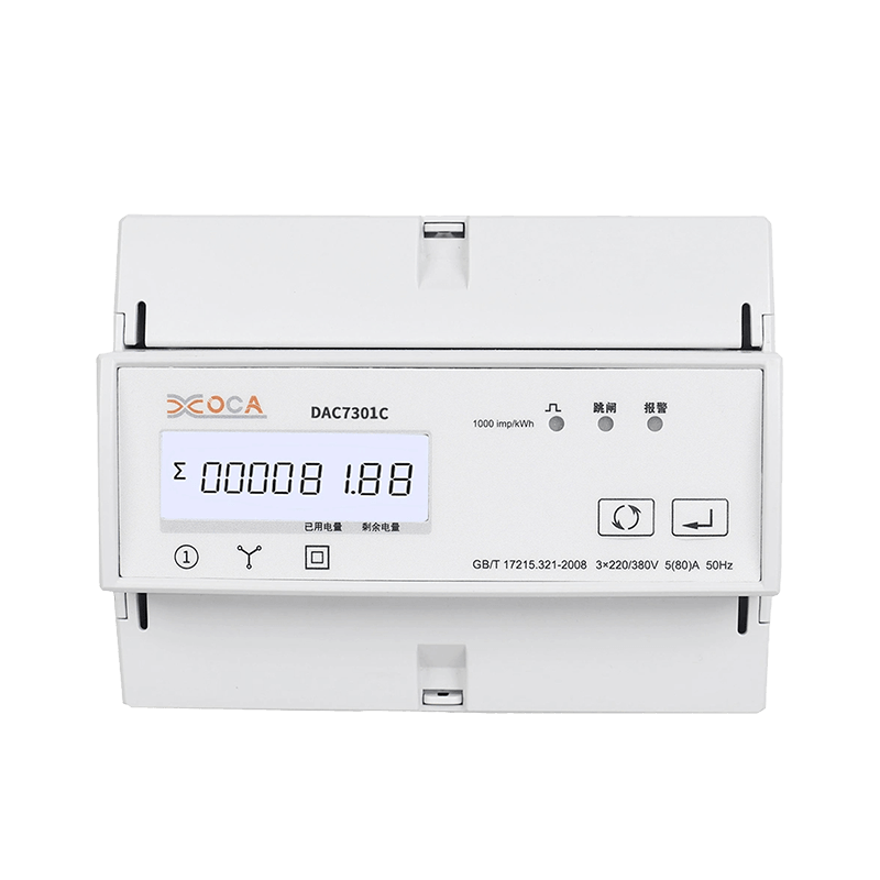 Dac7301c DIN Rail Three Phase Big LCD Digital Smart Electric Energy Meter