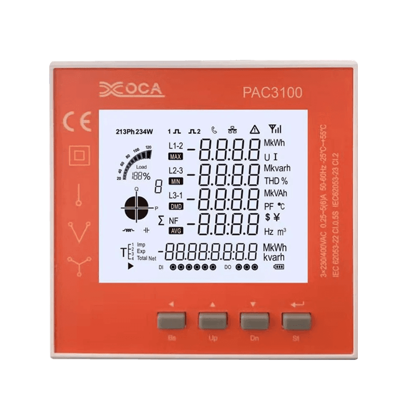 PAC3000 LCD Intelligent Panel Power Meter